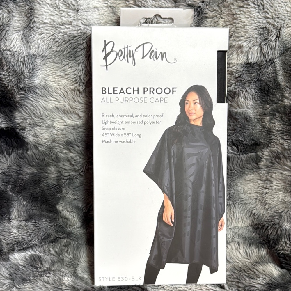 Betty Dain Black Bleach Proof Cape Hairstylist